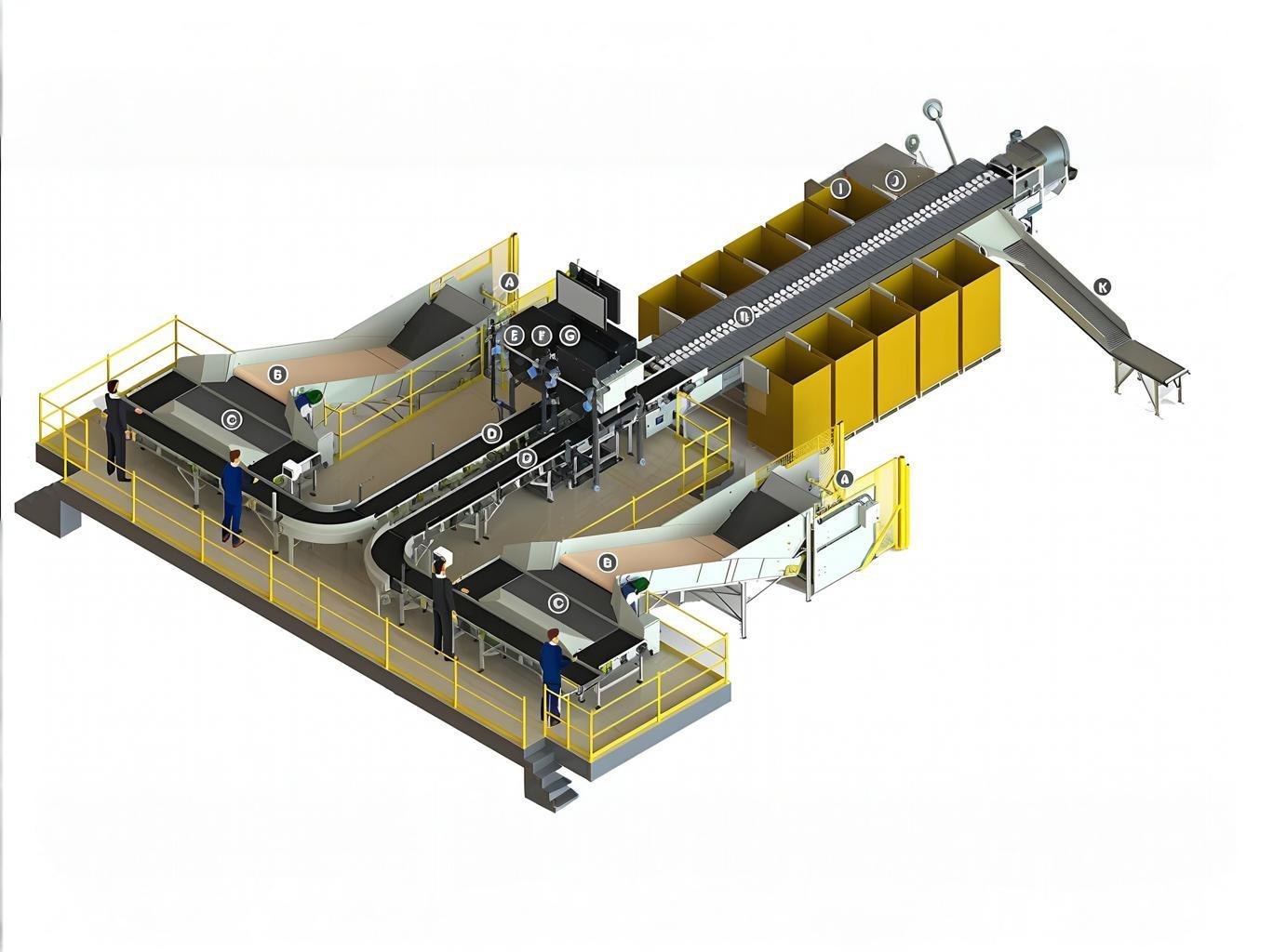 Dual Lane Sliding Shoe Sorter - Zowinda Technology industrial production equipment